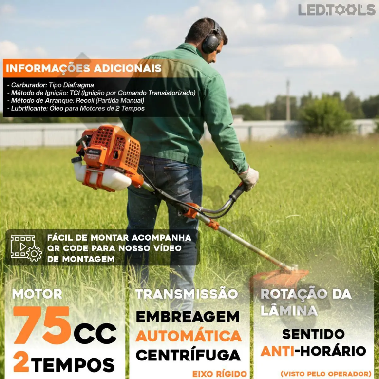 Desempenho de roçadeiras na prática